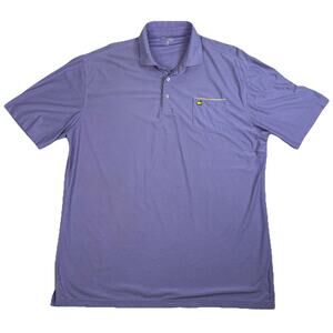 Masters Tech Golf Performance Polo Shirt Pocket Stretch Purple Men's Size XL